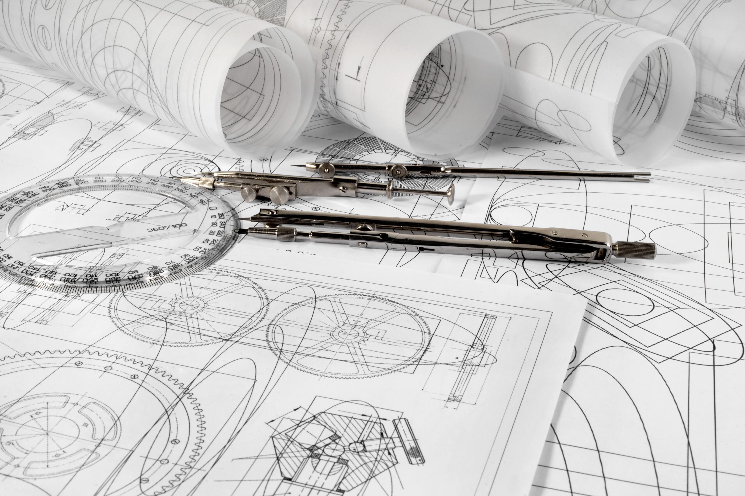 Compasses,And,Blueprint